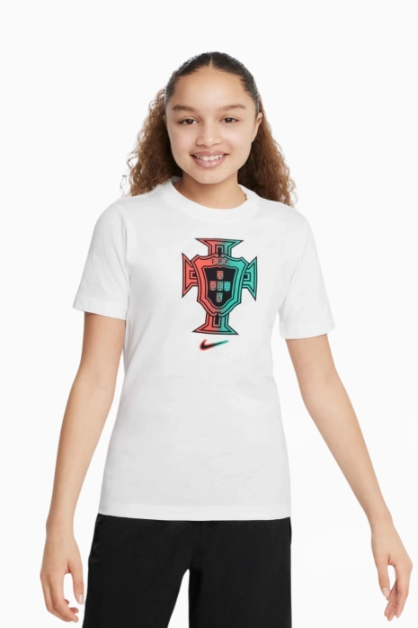 Majica Nike Portugal 2024 Crest Junior - Bela