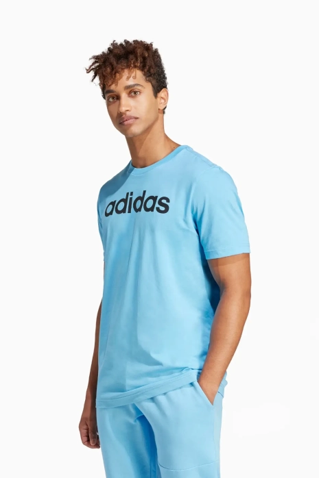 Κοντομάνικη Μπλούζα adidas Essentials Linear Logo Tee - γαλάζιο