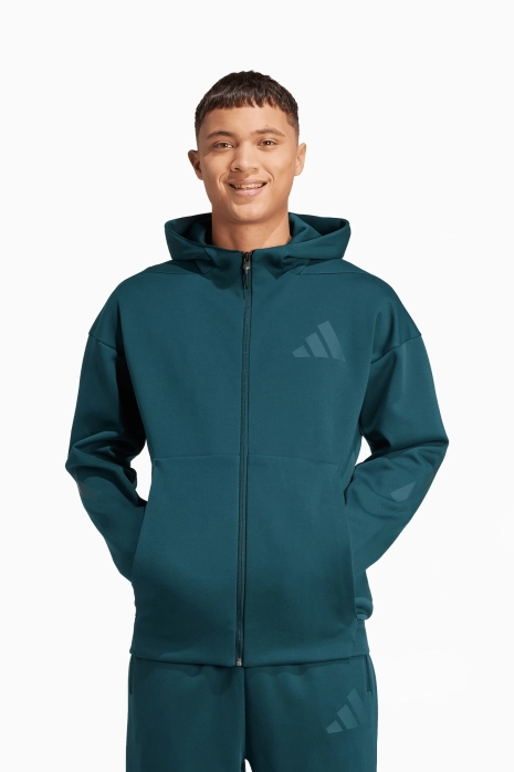 Блуза adidas Z.N.E. Full-Zip - зелено