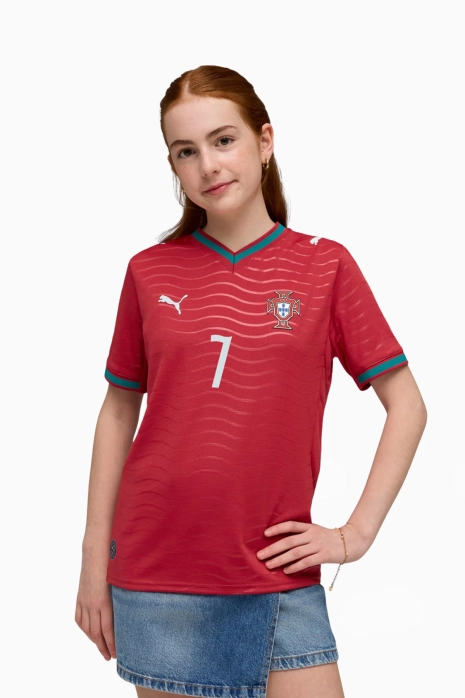 Tričko Puma Portugalsko 2026 Home Replica Ronaldo 7 Junior - Červené