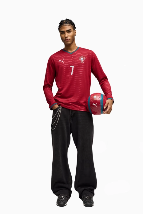 Long-sleeve shirt Puma Portugal 2026 Home Replica Ronaldo 7 - Red