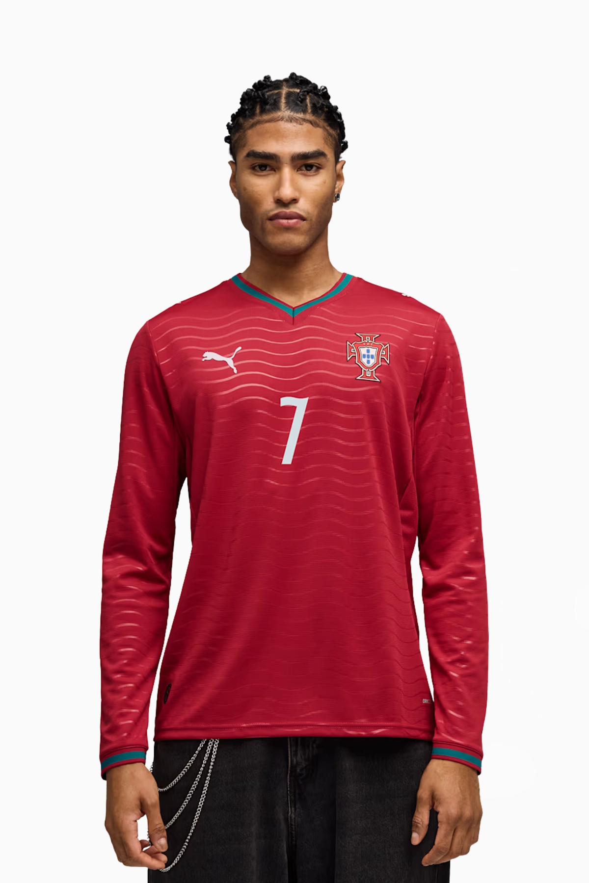 Long-sleeve shirt Puma Portugal 2026 Home Replica Ronaldo 7 - Red