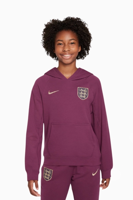 Bluza z kapturem Reprezentacji Anglii Nike 2024 Air Junior - Bordowy