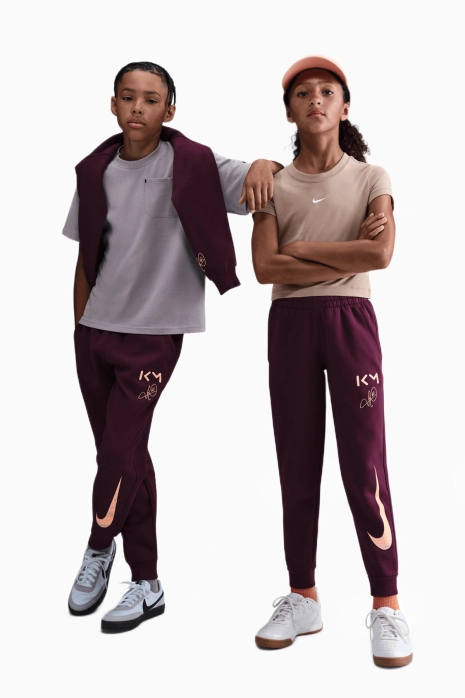 Pantaloni Nike Kylian Mbappé Club Fleece Junior - Claret