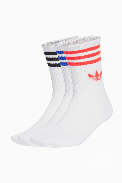 Socks adidas 3-Stripes Crew 3 Pairs - White