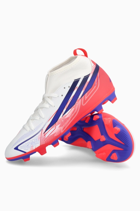 adidas F50 Club Hyperfast Mid FG/MG Junior - Бяла
