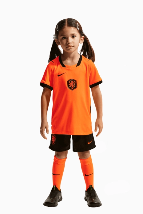 Fotbalový set Nike Nizozemí 2026 Home Stadium Little Kids - Oranžový