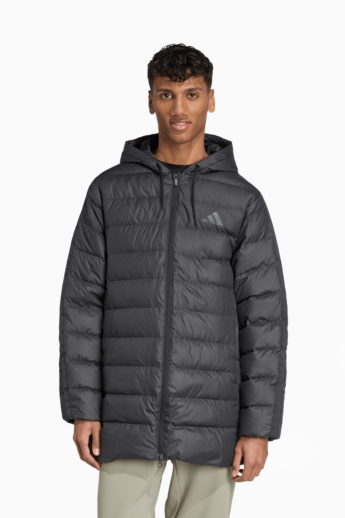 яке adidas Essentials CLIMAWARM 3-Stripes Light Down - черен