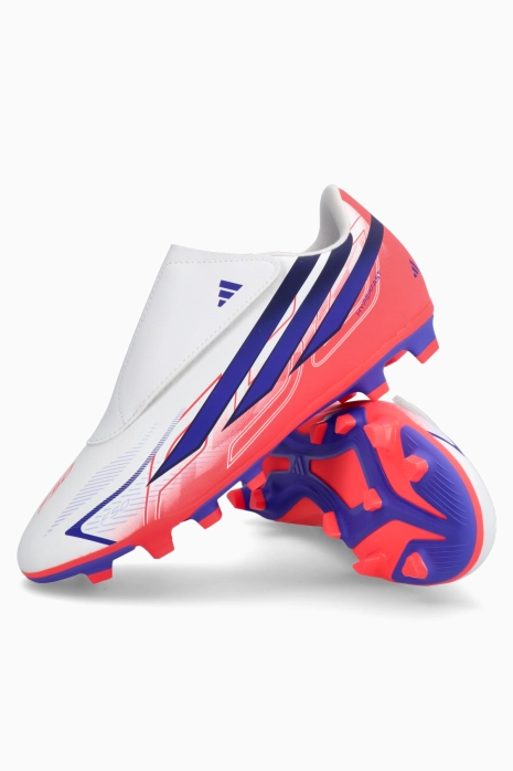 Cleats adidas F50 Club Hyperfast Velcro FG/MG Junior - White