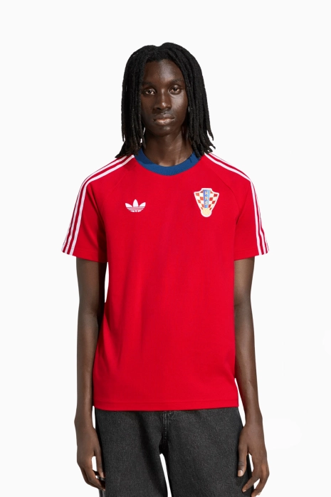 Тениска adidas Originals Хърватия 2026 3-Stripes - червен