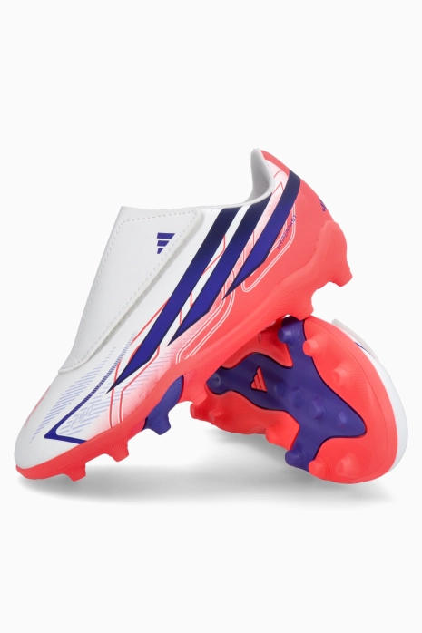 Nocken adidas F50 Club Hyperfast Velcro FG/MG Junior - Weiß