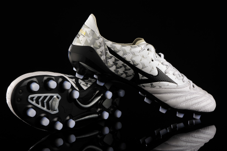 Mizuno Morelia Neo II MD Pearl/Black/Gold | Футбольне взуття