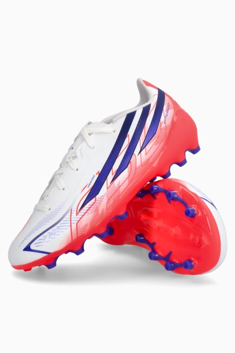 Cleats adidas F50 League Hyperfast AG Junior - White