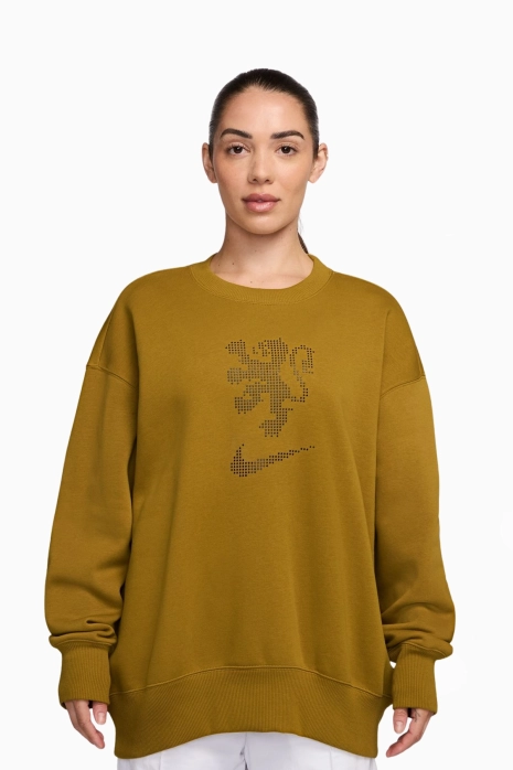 Mikina Nike Nizozemí 2025 Phoenix Fleece pro ženy - Oranžový
