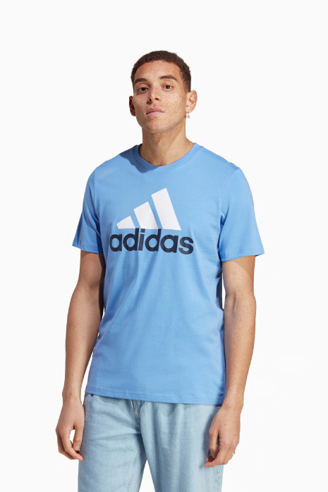 Футболка adidas Essentials Single Big Logo - блакитний