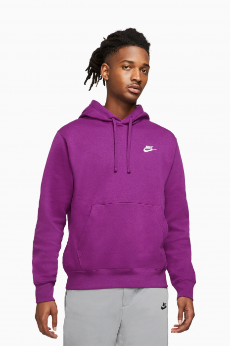 purple nike club fleece hoodie