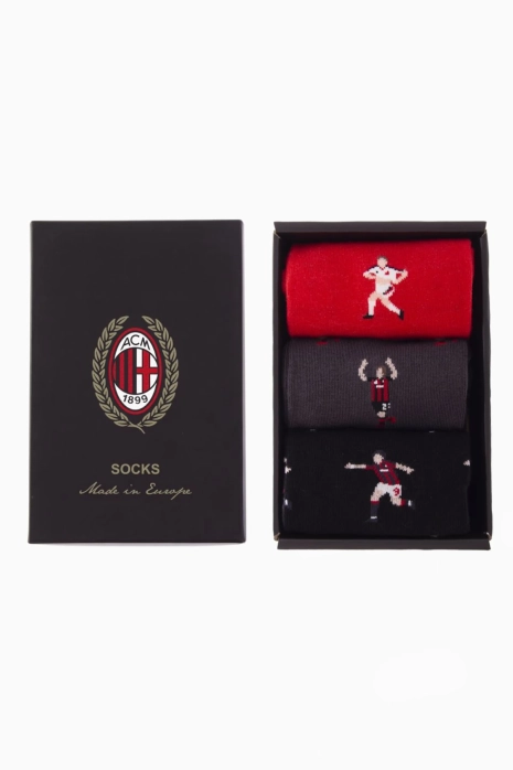 Zokni Retro COPA AC Milan Celebration Casual Box - Sokszínű