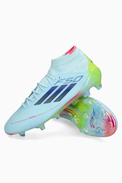 Бутсы adidas F50 Elite Mid FG Женские - голубой