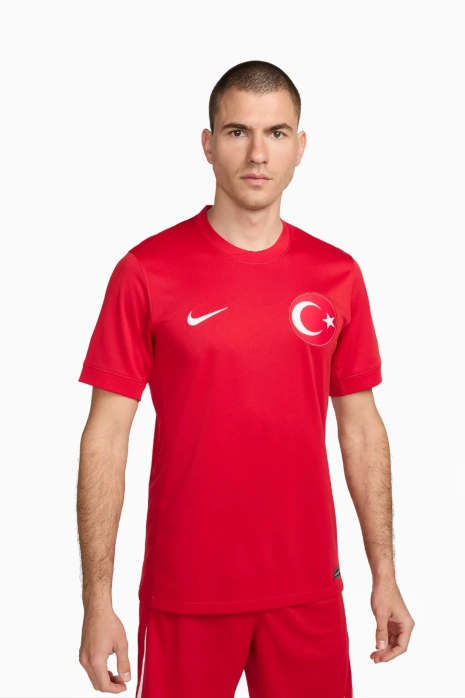 Κοντομάνικη Μπλούζα Nike Τουρκία 2024 Away Stadium - το κόκκινο