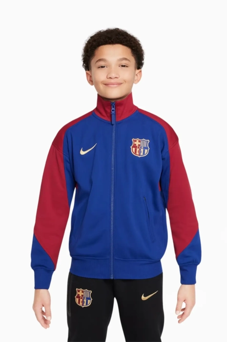 Majica dugih rukava Nike FC Barcelona 24/25 Anthem Junior - Plava