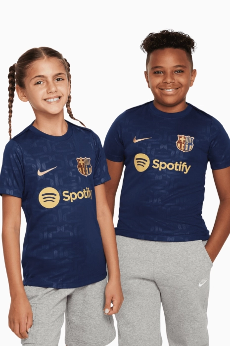 Футболка Nike FC Barcelona 24/25 Pre-Match Junior - темно-синій