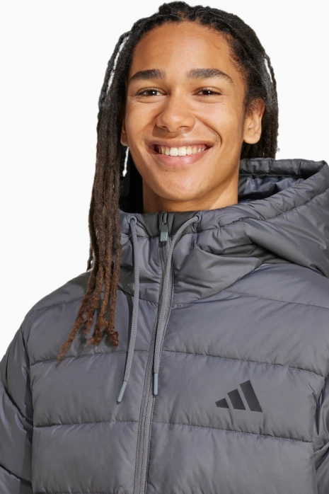 Geacă adidas Essentials CLIMAWARM 3-Stripes Synthetic Down - Gri