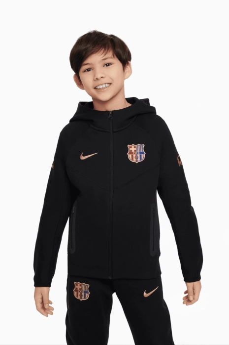 Mikina Nike FC Barcelona 24/25 Tech Fleece Junior - Černá