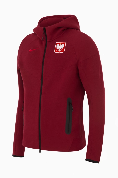 Nike Poland 2026 Tech Fleece Hoodie - Rotwein