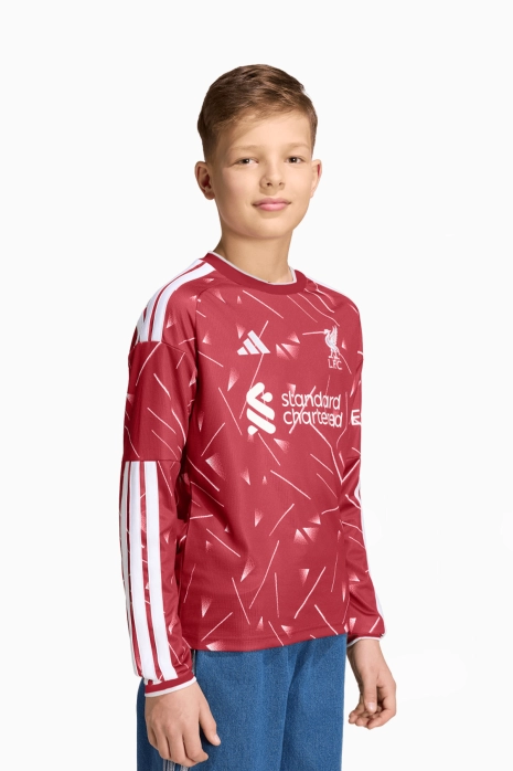 Koszulka z długim rękawem adidas Liverpool FC 26/27 Domowa Replica Junior - Bordowy