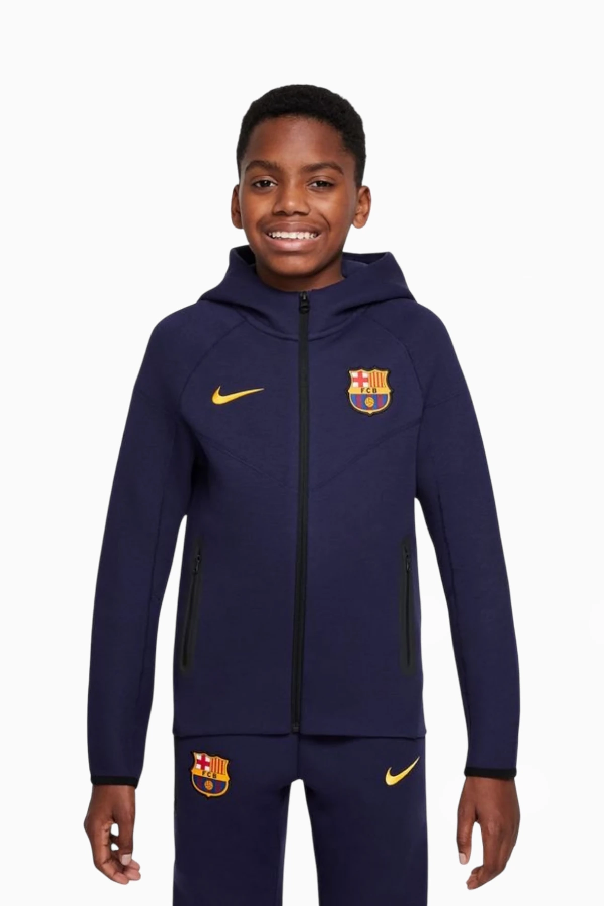 Uzun kollu üst Nike FC Barcelona 25/26 Tech Fleece Çocuk - Menekşe