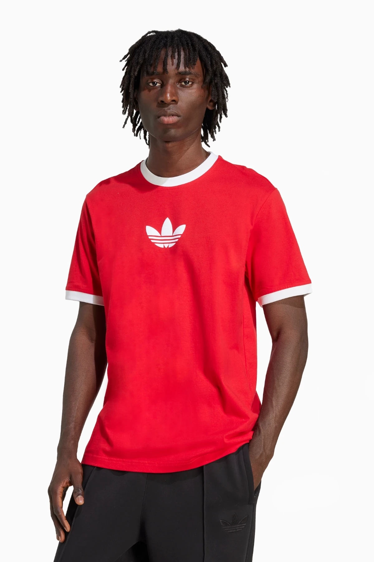 Тениска adidas Oversize Tee - червен