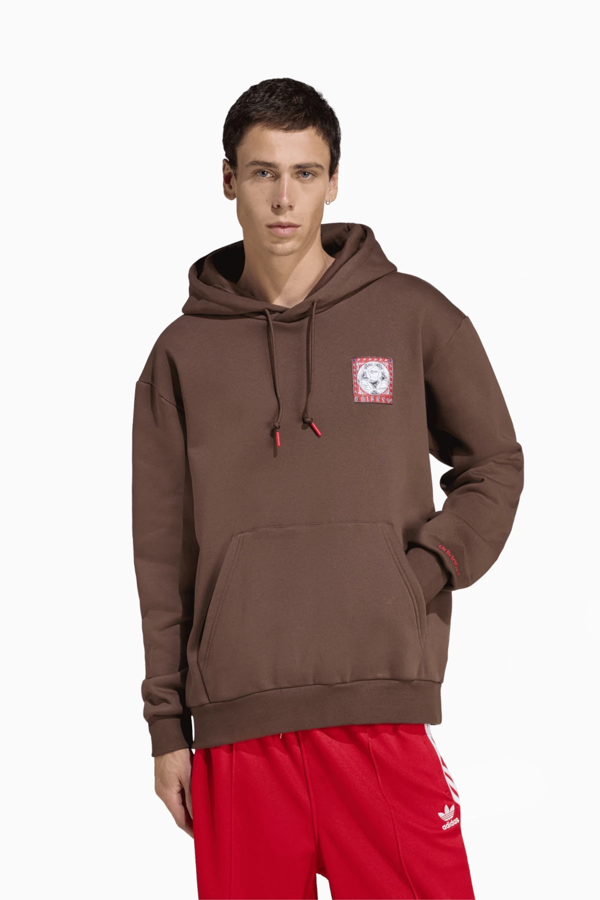 Majica dugih rukava adidas Graphic - Smeđa