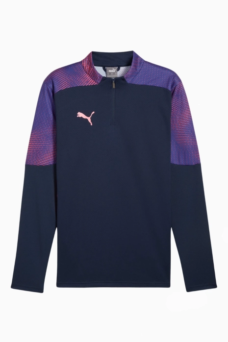 Majica dugih rukava Puma IndividualFINAL Top 1/4 Zip - Mornarsko plava