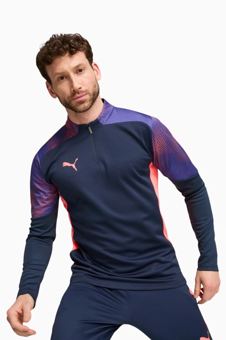 Блуза Puma IndividualFINAL Top 1/4 Zip - тъмносин