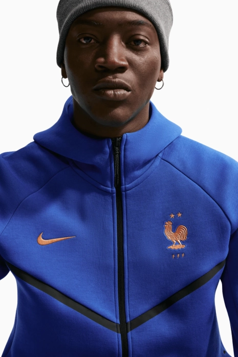 NIKE ナイキ Tech Fleece ジャケット RFロゴ フェデラー Uzun kollu üst Nike France 2026 Tech Fleece Windrunner - Mavi