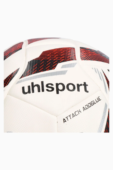 uhlsport Football Attack ADDGLUE Ballon de Football Soccer Ballon d' entraînement - avec Nouvelle Technologie ADDGLUE - pour Jeunes et Actifs - FIFA Basic, 5, Blanc/Noir/Rouge