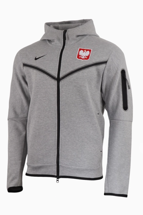 Кофта Nike Poland Tech Fleece Windrunner FZ Hoodie - серый