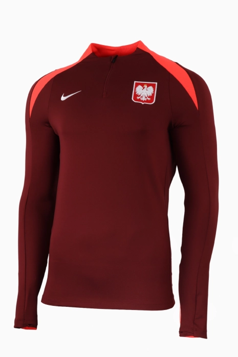 Nike Poland 2024 Strike Sweatshirt Drill Top - Rotwein