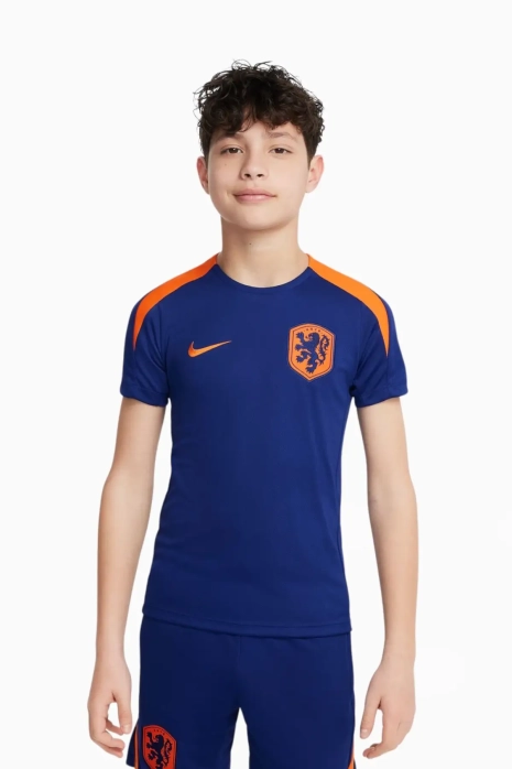 Majica Nike Nizozemska 2024 Strike Junior - Mornarsko modra