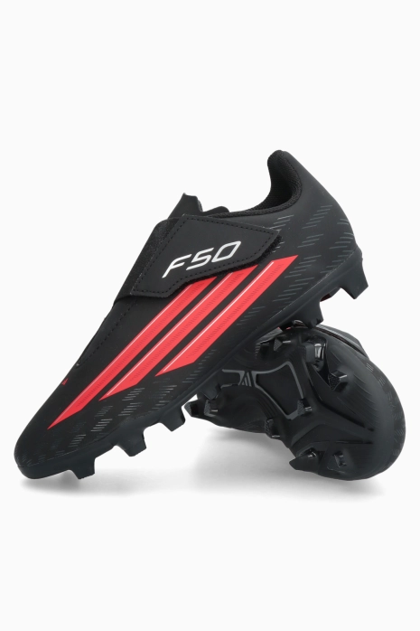 Korki adidas F50 Club Velcro FG/MG Junior - Czarny