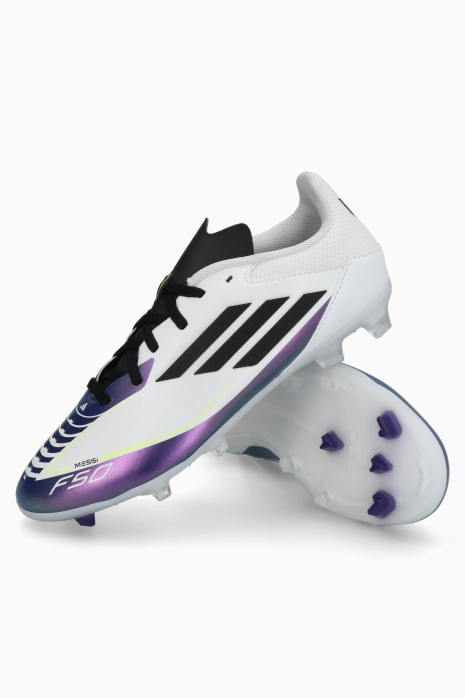 Lisovky adidas F50 League Messi FG/MG Junior - Bílý