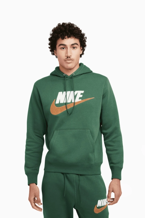 Kapüşonlu svetşört Nike Club Fleece - Yeşil