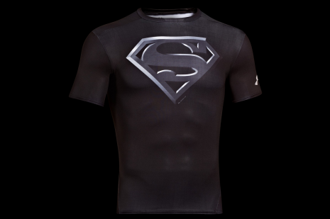 Under Armour Superman Black Compression Shirt 1244399-005 - Free