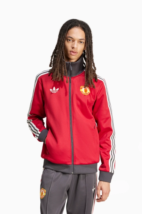 Mikina adidas Manchester United 24/25 Beckenbauer Track Top - Červená