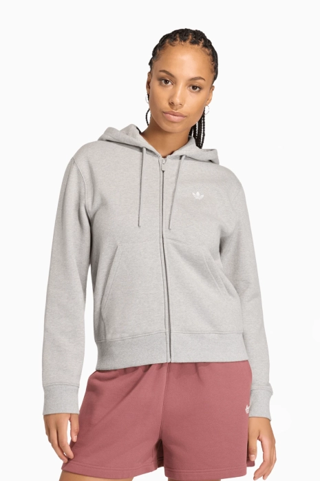 Bluza z kapturem adidas Originals Essentials Fleece Full-Zip Damska - Szary