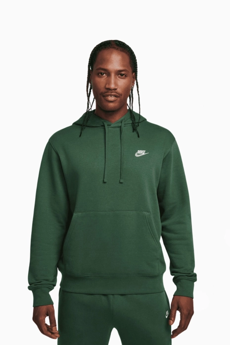 Green nike club fleece hoodie sale