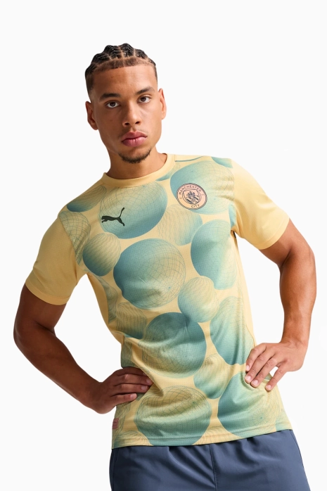 Тениска Puma Manchester City 24/25 Pre-Match - жълто