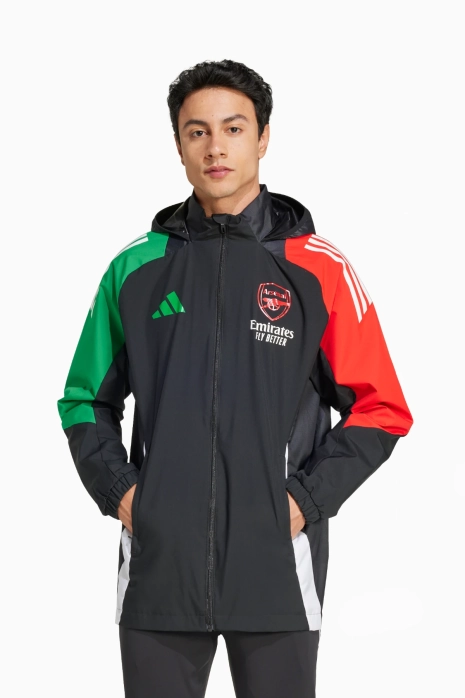 Αντιανεμικό adidas Arsenal FC 24/25 All-Weather - μαύρος