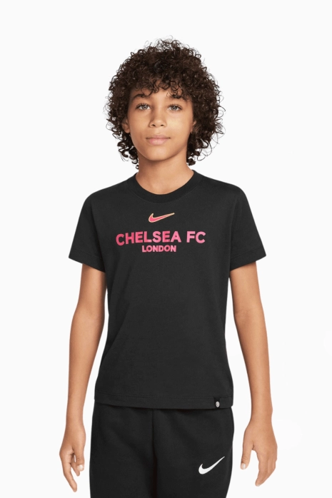 Тениска Nike Chelsea FC 24/25 Wordmark Junior - черен