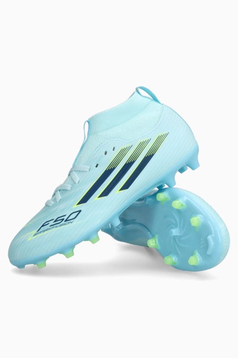 Korki adidas F50 League Mid FG/AG Junior - Miętowy